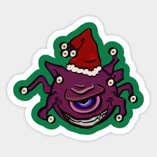 Deck the Dungeons - D&D Beholder Christmas Sticker